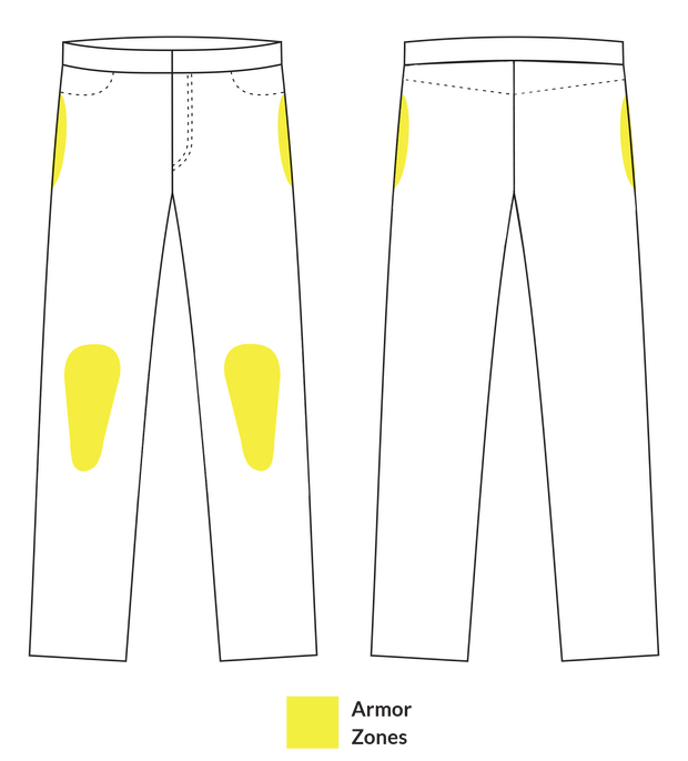 D618 - Abrasion-Resistant Ultra Strong Denim Jeans - Black