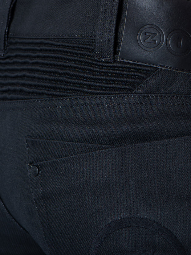 D618 - Abrasion-Resistant Stretch Denim Jeans - Black