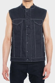 B56 - Abrasion-Resistant Vest with Ultra Strong Denim - Black Wax